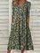 Women's Short Sleeve Summer Floral Dress V Neck Daily Going Out Casual Midi H-Line
