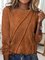 Women's Long Sleeve Tee T-shirt Spring/Fall Plain Crew Neck Daily Going Out Casual Top
