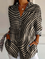 Women's Stripes Floral Long Sleeve Shirt Spring/Fall Shirt Collar Daily Casual Top