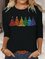 Women's Long Sleeve Tee T-shirt Spring/Fall Christmas Tree Jersey Crew Neck Daily Going Out Casual Top