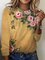 Women's Long Sleeve Tee T-shirt Spring/Fall Floral Cotton Crew Neck Daily Going Out Casual Top