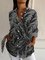 Women's Long Sleeve Floral Shirt Spring/Fall Leaf Shirt Collar Daily Going Out Casual Top
