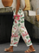 Women Floral Long Pants Casual Spring/Fall Trousers