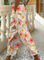 Women Floral Long Pants Casual Spring/Fall Trousers