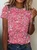 Floral Casual Crew Neck Short Sleeve T-Shirt