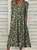 Women's Short Sleeve Summer Floral Dress V Neck Daily Going Out Casual Midi H-Line