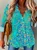 Women's Long Sleeve Shirt Spring/Fall Abstract V Neck Daily Going Out Casual Top