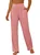 Women's Elastic Waist H-Line Straight Pants Daily Going Out Pants Casual Pocket Stitching Knitted Plain Spring/Fall Pants