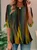 Women's Long Sleeve Tee T-shirt Spring/Fall Random Print Knitted Crew Neck Daily Going Out Casual Top Green