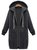 Women's Winter Outerwear Casual Plain Mid-long Hoodie Overcoat