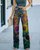 Regular Fit 3D Printing Casual Jeans