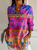 Women's Stripes Floral Long Sleeve Shirt Spring/Fall Shirt Collar Daily Casual Top