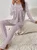 Women's Jersey Abstract Daily Going Out Two Piece Set Long Sleeve Casual Spring/Fall Top With Pants Matching Set