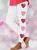 Women's Valentine Day Cute Heart Print Stretch Legging