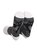 Black and white striped animal cat print mid tube socks