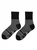 Black and white striped animal cat print mid tube socks