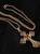 2025 New Retro Diamond Necklace Rhinestone Long Cross Pendant Sweater Chain Fashion Advanced Punk Necklace