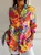 Women's Long Sleeve Shirt Spring/Fall Floral Buckle Shirt Collar Daily Going Out Casual Top