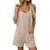 Women Geometric Crew Neck Sleeveless Casual Summer Cotton Jumpsuit