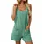 Women Geometric Crew Neck Sleeveless Casual Summer Cotton Jumpsuit