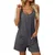 Women Geometric Crew Neck Sleeveless Casual Summer Cotton Jumpsuit