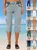 Women Plain Capris Elastic Waist Pants Casual Summer Trousers