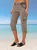 Women Plain Capris Elastic Waist Pants Casual Summer Trousers