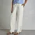 Women Plain Long Elastic Waist Pants Casual Spring/Fall Trousers