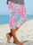 Women Floral Capris Elastic Waist Pants Casual Summer Trousers