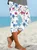 Women Floral Capris Elastic Waist Pants Casual Summer Trousers