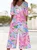 Women Floral V Neck Half Sleeve Casual Summer Jumpsuit