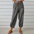Women Plain Ankle Pants Elastic Waist Pants Casual Spring/Fall Trousers