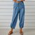 Women Plain Ankle Pants Elastic Waist Pants Casual Spring/Fall Trousers