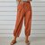 Women Plain Ankle Pants Elastic Waist Pants Casual Spring/Fall Trousers