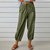Women Plain Ankle Pants Elastic Waist Pants Casual Spring/Fall Trousers