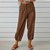 Women Plain Ankle Pants Elastic Waist Pants Casual Spring/Fall Trousers