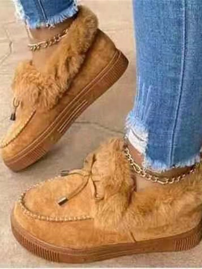 Sofia Flat Winter Fur Boots
