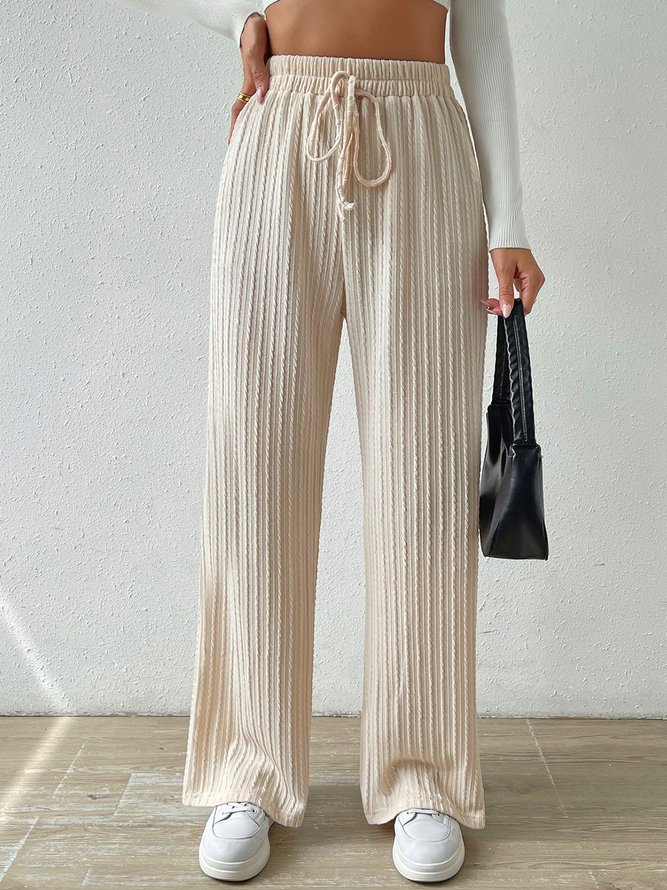 Women's Trousers Straight Pants Daily Going Out Casual Plain Spring/Fall Pants
