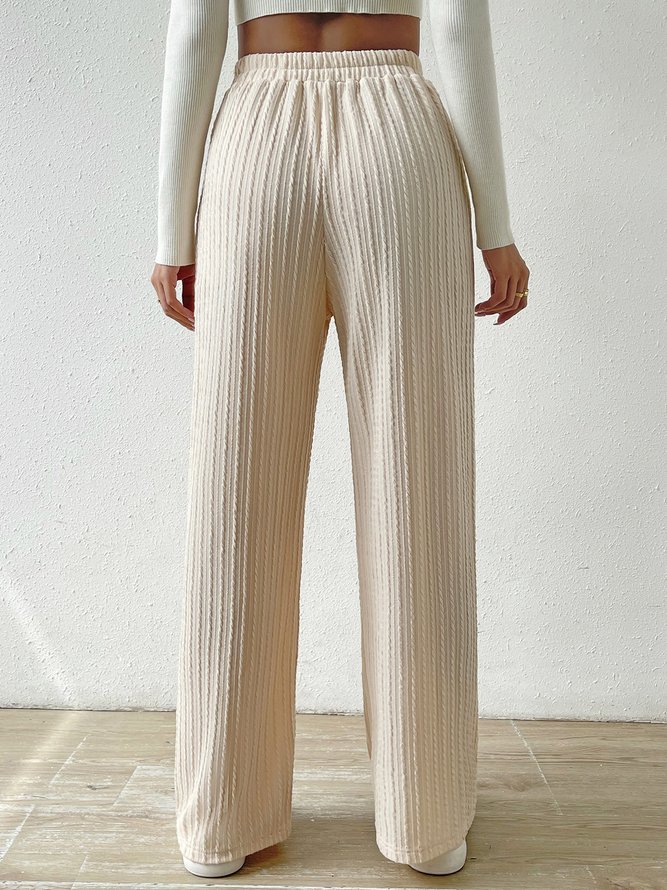 Women's Trousers Straight Pants Daily Going Out Casual Plain Spring/Fall Pants