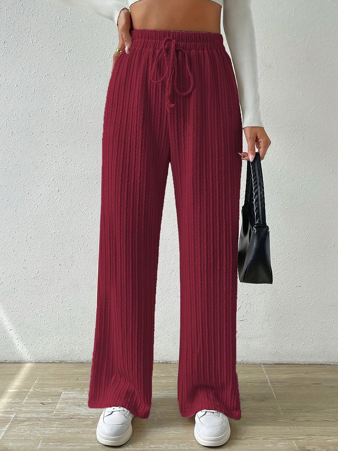 Women's Trousers Straight Pants Daily Going Out Casual Plain Spring/Fall Pants