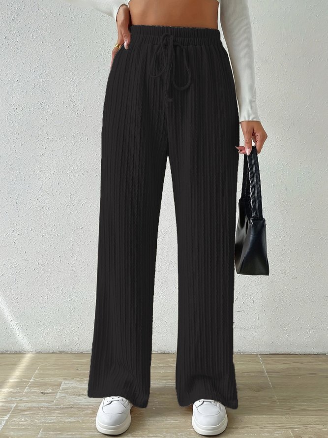 Women's Trousers Straight Pants Daily Going Out Casual Plain Spring/Fall Pants