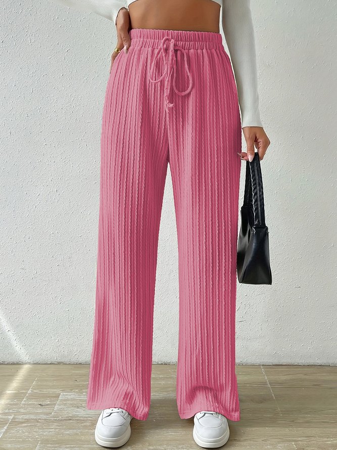Women's Trousers Straight Pants Daily Going Out Casual Plain Spring/Fall Pants