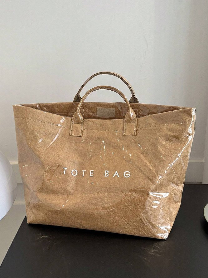 Casual Waterproof PVC Large Capacity Tote Bag