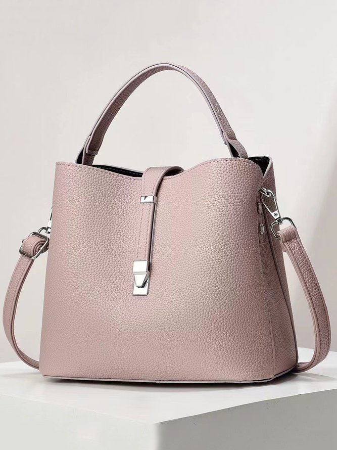 Minimalist Large Capacity Bucket Bag with Detachable Crossbody Strap