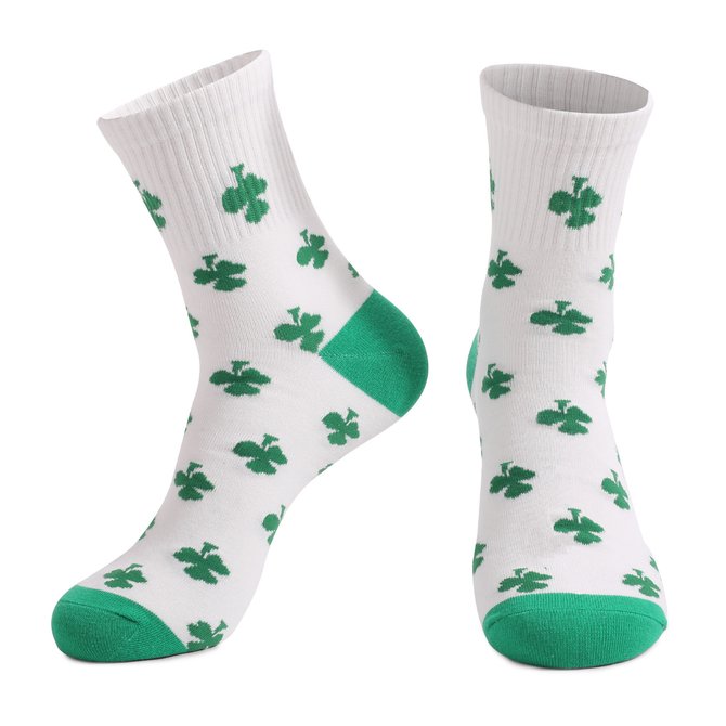 St. Patrick's Day striped mid tube cotton socks