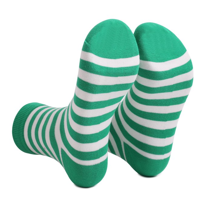 St. Patrick's Day striped mid tube cotton socks