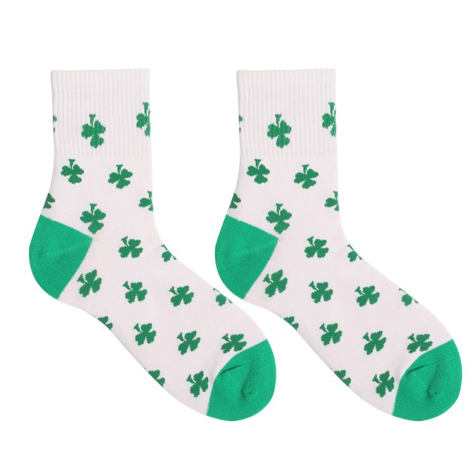 St. Patrick's Day striped mid tube cotton socks