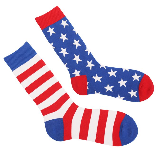 Summer Hot Selling American Flag Socks Striped Cotton Socks Mid-tube Socks
