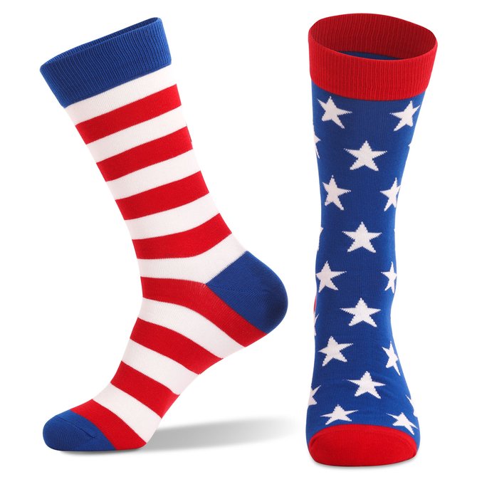 Summer Hot Selling American Flag Socks Striped Cotton Socks Mid-tube Socks
