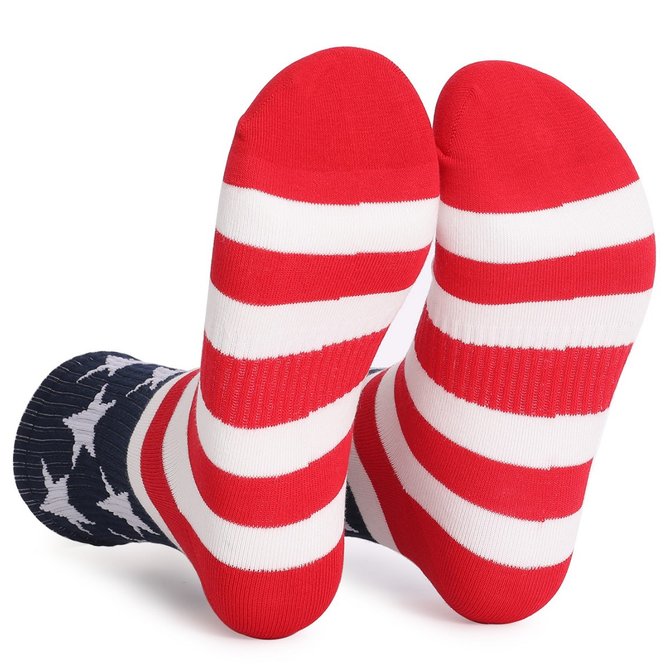 Summer New American Flag Independence Day Holiday Gift Printed Cotton Men And Women Middle Tube Socks